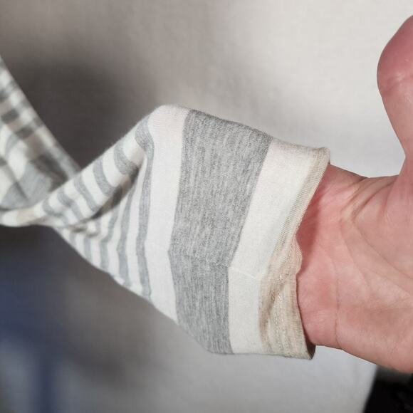 Soft Surroundings Open Front Cardigan PL Pastel Striped Beach Lagenlook - Picture 5 of 9